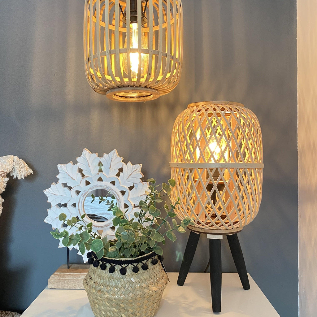 Lámpara de sobremesa Ratan - Trípode-ivvidek