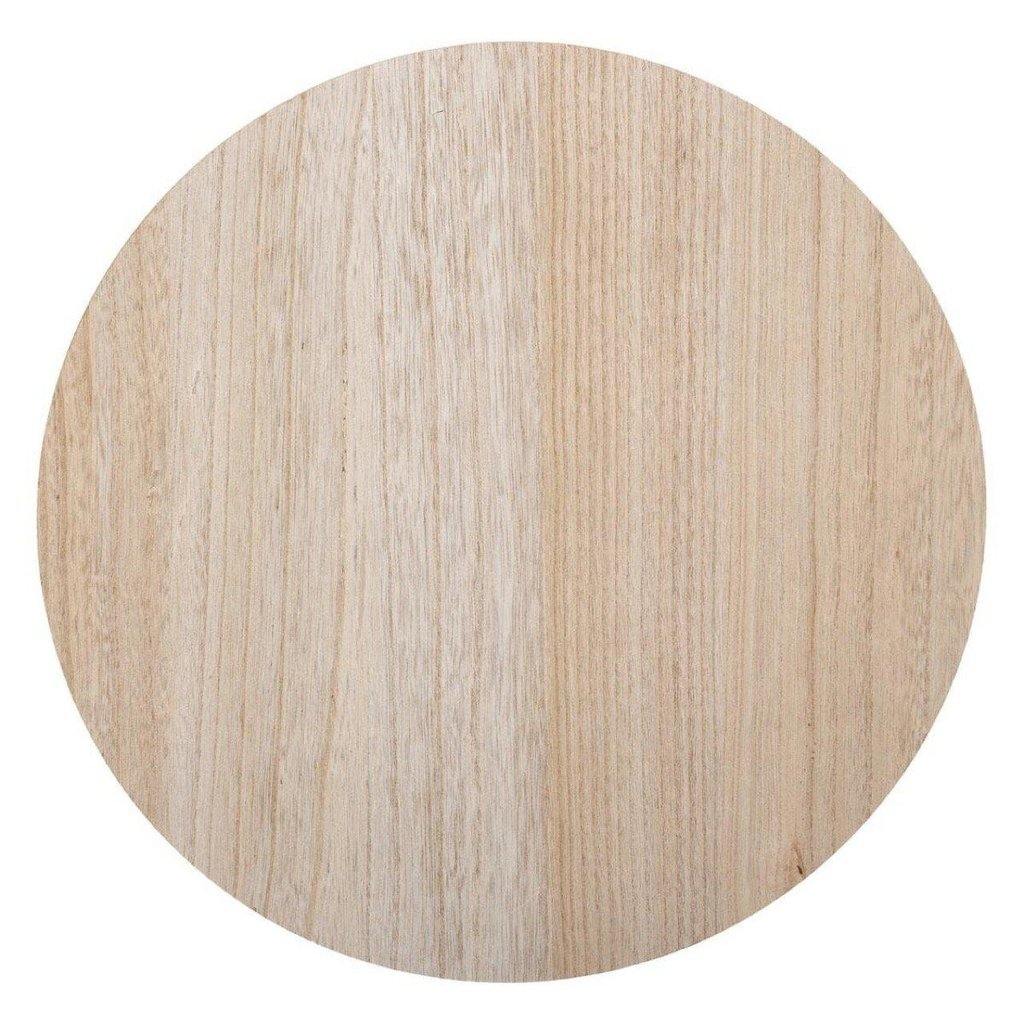 Mesa Auxiliar Dorada con tapa de Madera-ivvidek