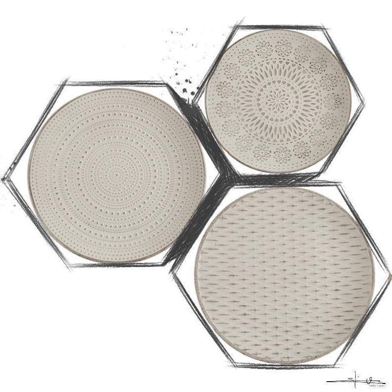 Mesa Auxiliar Mandala Blanco Envejecido-ivvidek