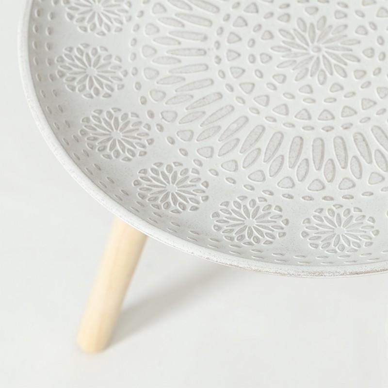 Mesa Auxiliar Mandala Blanco Envejecido-ivvidek