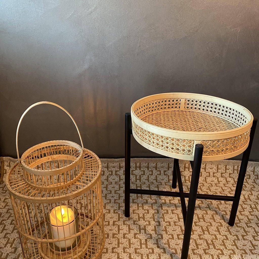 Mesa Auxiliar Rejilla de Ratán - 35x43cm-ivvidek