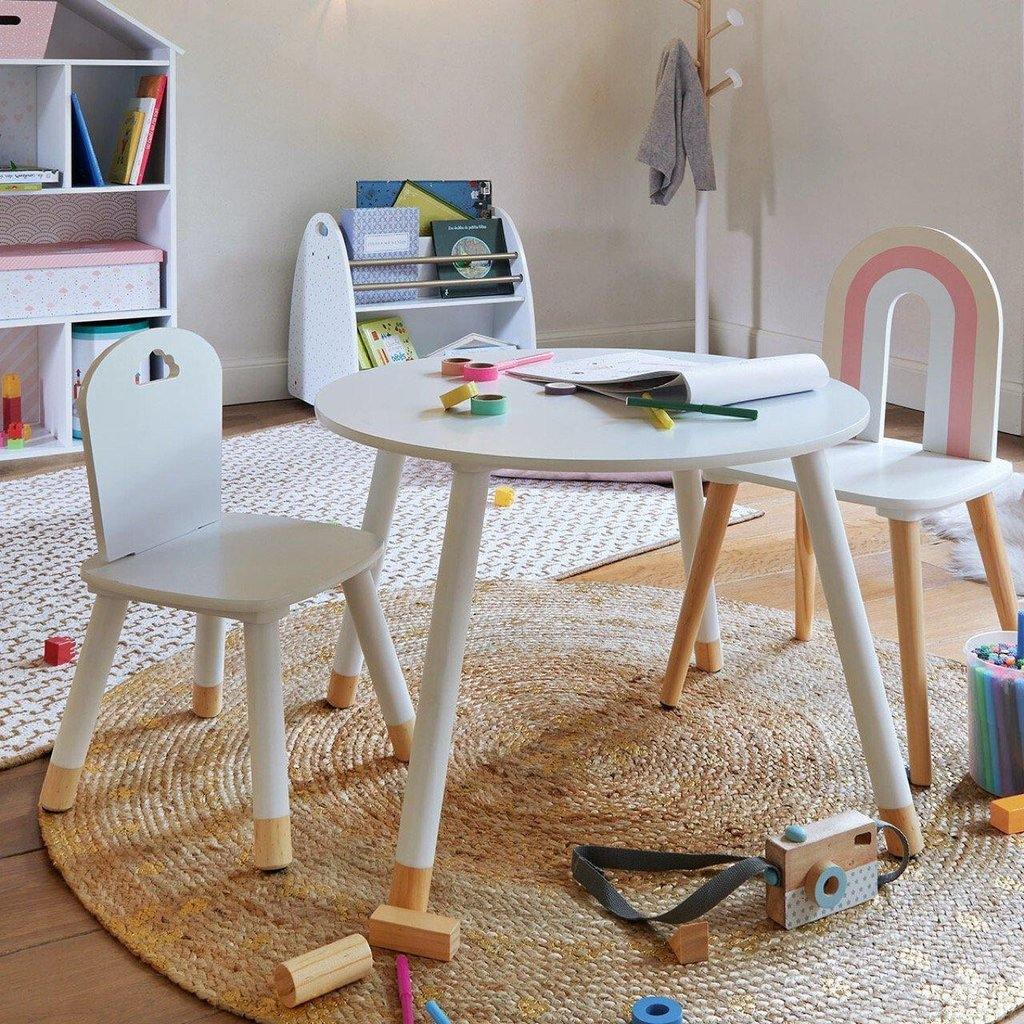 Mesa Redonda Infantil Blanca - 60 x 43cm-ivvidek
