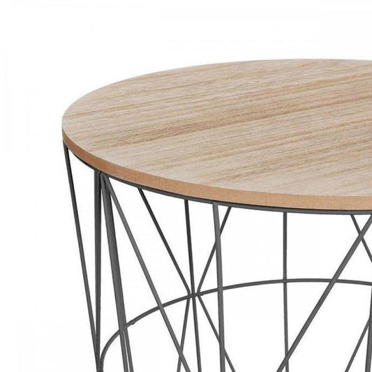 Mesita Auxiliar Metal Negro - Ø38 x 32cm-ivvidek