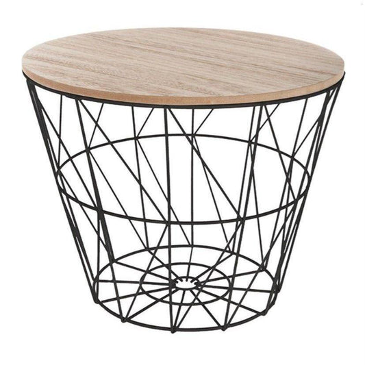 Mesita Auxiliar Metal Negro - Ø38 x 32cm-ivvidek