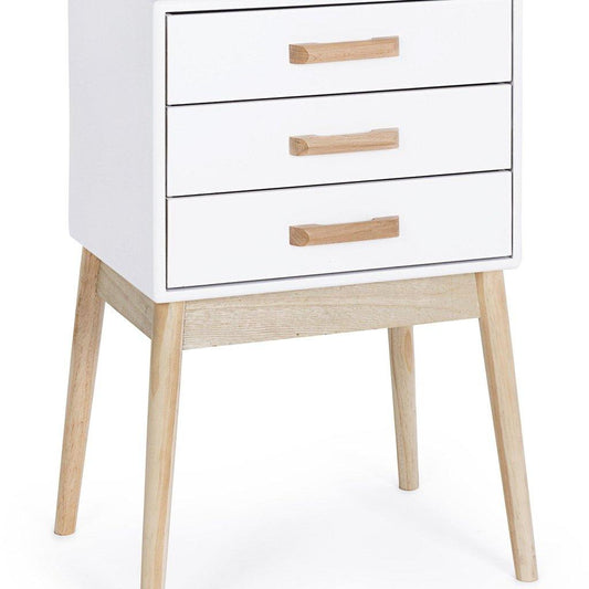 Mesita de Noche de Madera 3 Cajones - “Nordic Style”-ivvidek