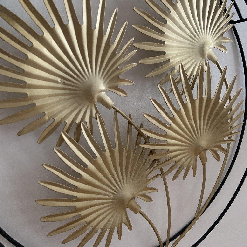 Mural Decorativo “Chic Flow” Dorado - Ø40cm-ivvidek