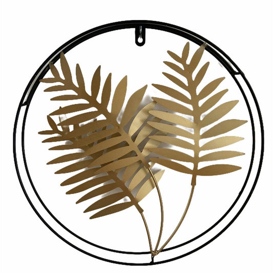 Mural Decorativo “Chic Hojas” Dorado - Ø40cm-ivvidek