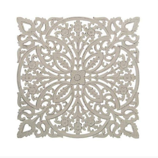 Mural Decorativo Mandala - Blanco Roto 60 x 60cm-ivvidek