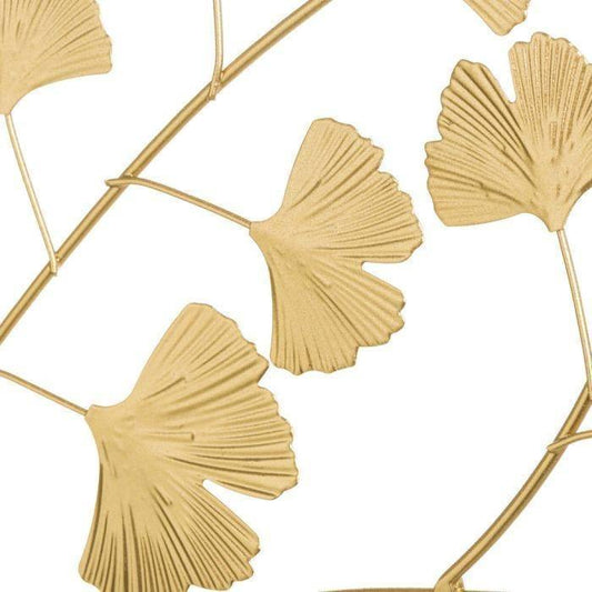 Panel Mural de Hojas Doradas - Metal Chic-ivvidek