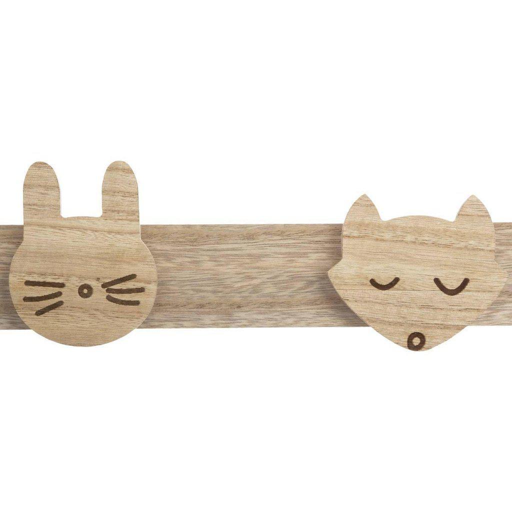 Perchero de Madera Animales Silvestres-ivvidek