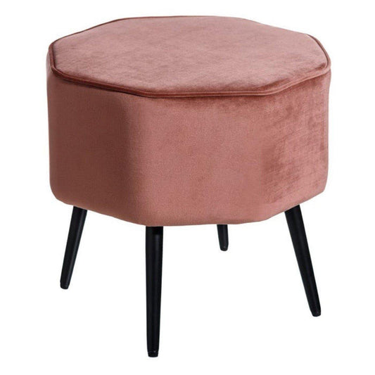 Puff de Terciopelo “Hex" Rosa Pastel - 41 x 42,50 x 40cm-ivvidek