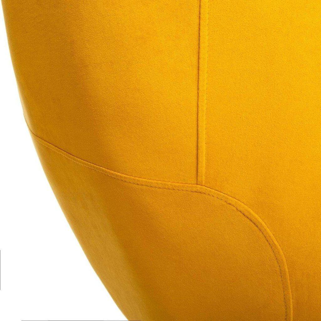 Sillón Mostaza "Solaro" de terciopelo-ivvidek
