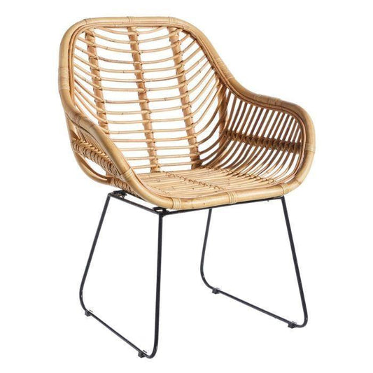 Sillón Ratán Natural con Brazos - 64 x 66 x 86cm-ivvidek