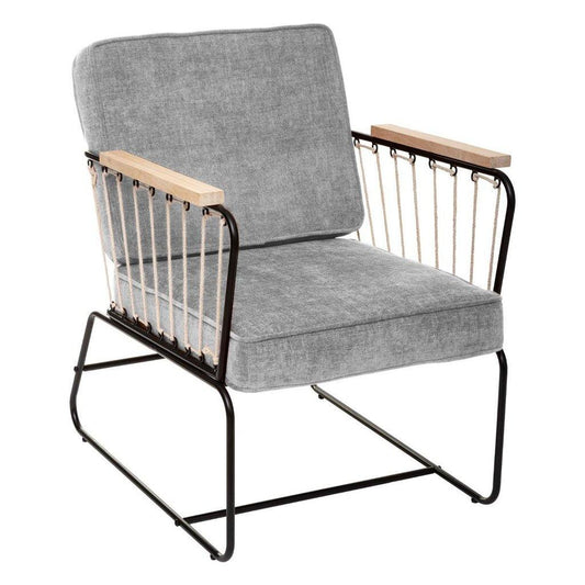 Sillón Terciopelo "Anzio" Gris-ivvidek