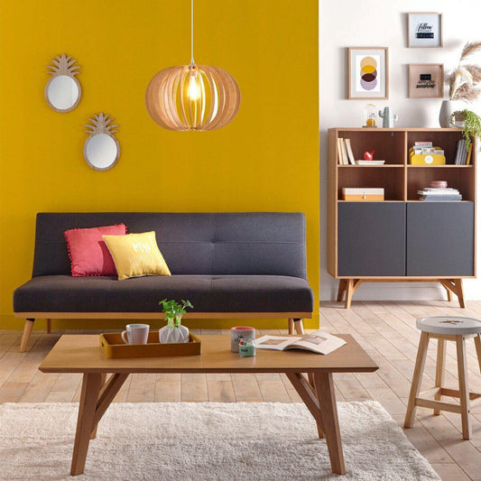 Taburete de Madera “BOTÓN” Blanco - 30 x 45cm-ivvidek