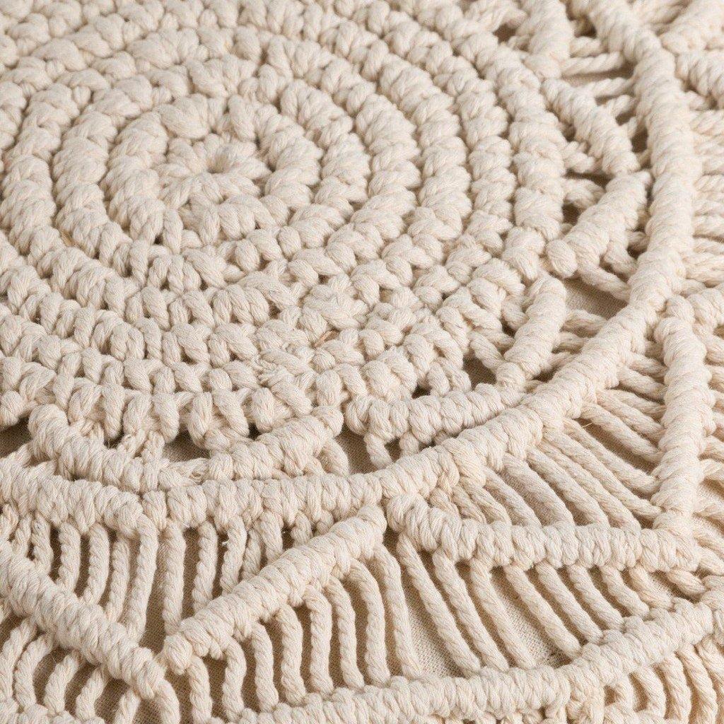 Taburete Macramé "SHINE" - 30 x 30 x 30cm-ivvidek