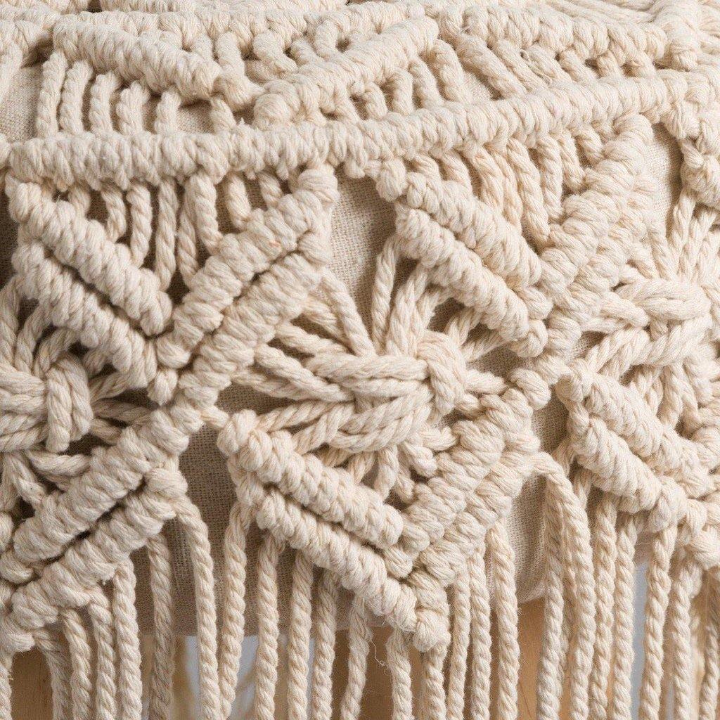 Taburete Macramé "SHINE" - 30 x 30 x 42cm-ivvidek