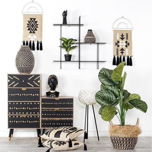 Tapiz de pared con Flecos de estilo Colonial - 28 x 67cm-ivvidek