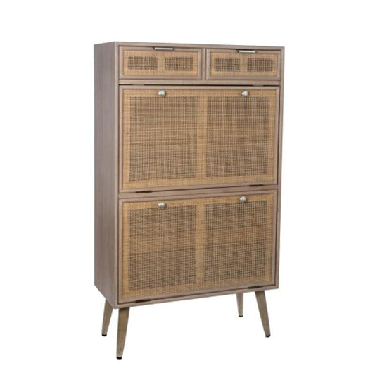 Zapatero de Rejilla y Ratán Trento - 70 x 30,5 x 120cm-ivvidek