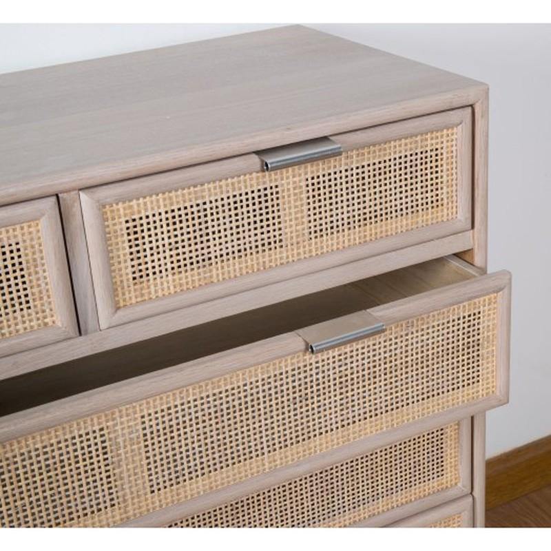 Zapatero de Rejilla y Ratán Trento - 70 x 30,5 x 120cm-ivvidek