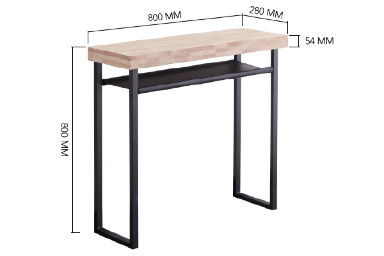 Consola de Madera y Patas de Metal Negro - "Nordish"