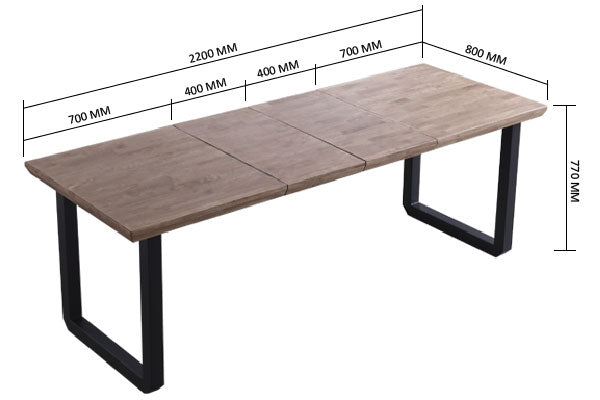 Mesa de Comedor Extensible de Madera Roble Nordish - "VAN"