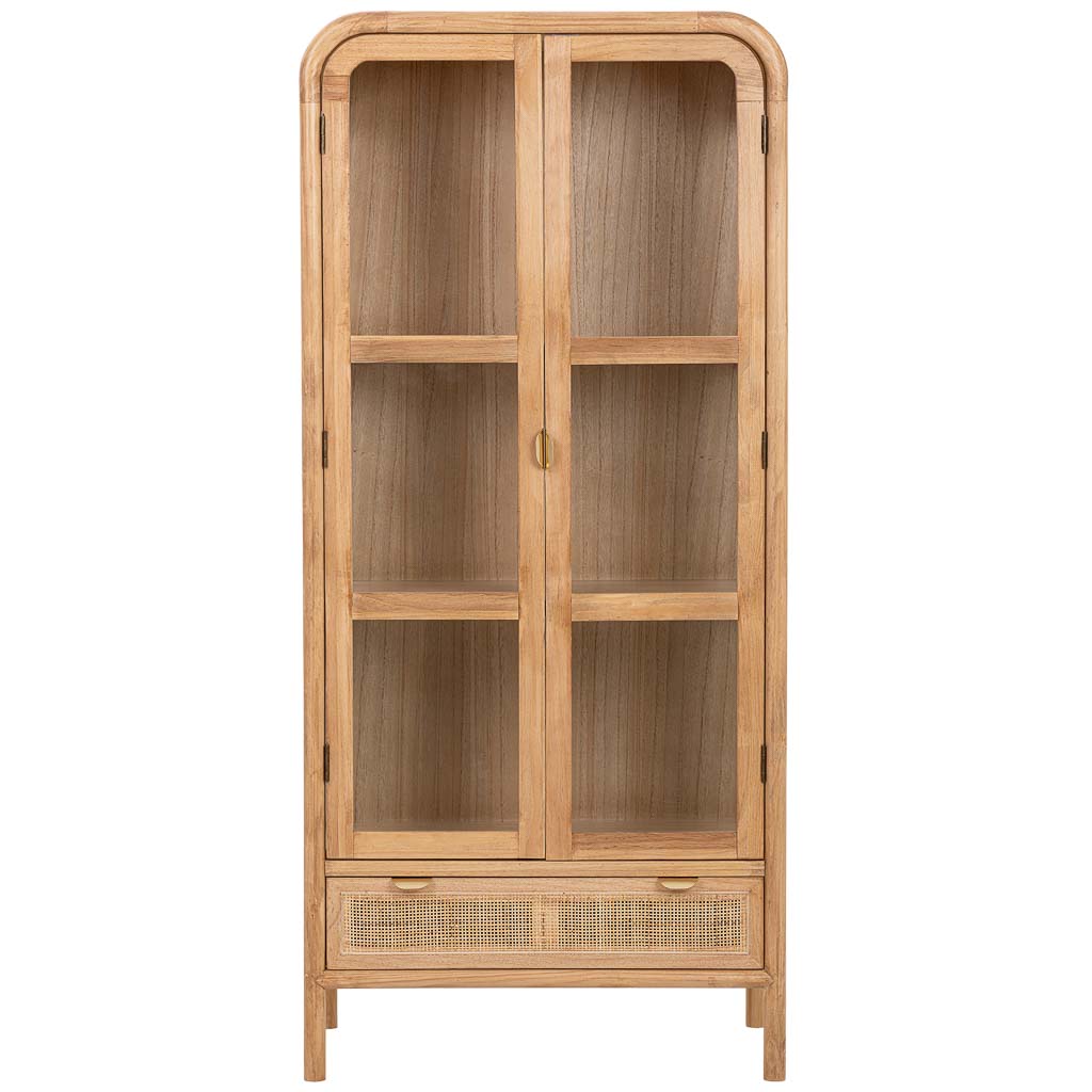 Vitrina de Madera y Ratán dos puertas - "Nudo"