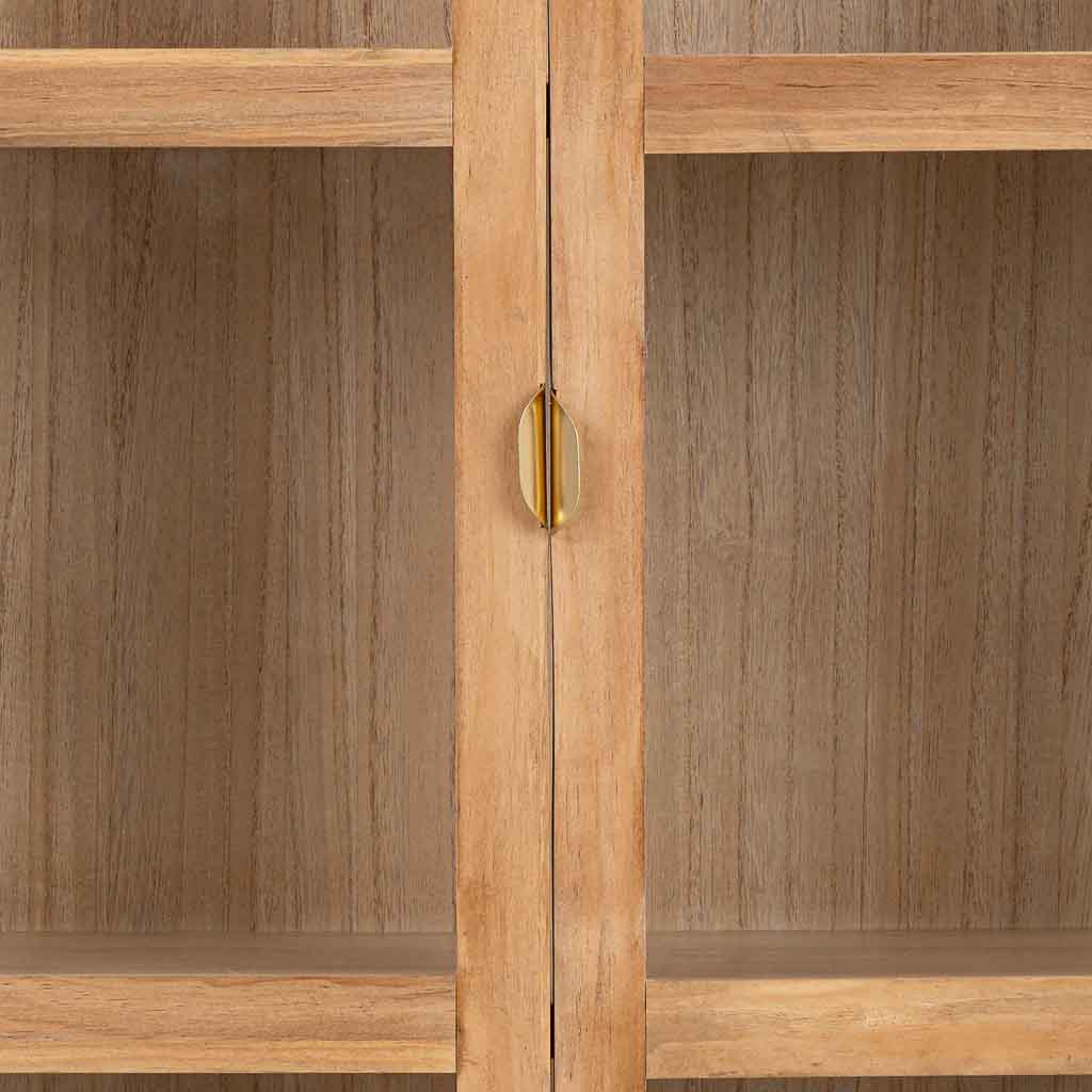 Vitrina de Madera y Ratán dos puertas - "Nudo"