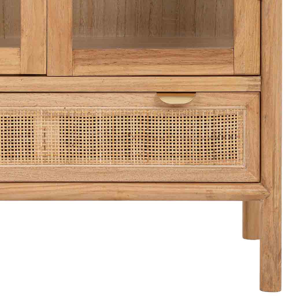 Vitrina de Madera y Ratán dos puertas - "Nudo"