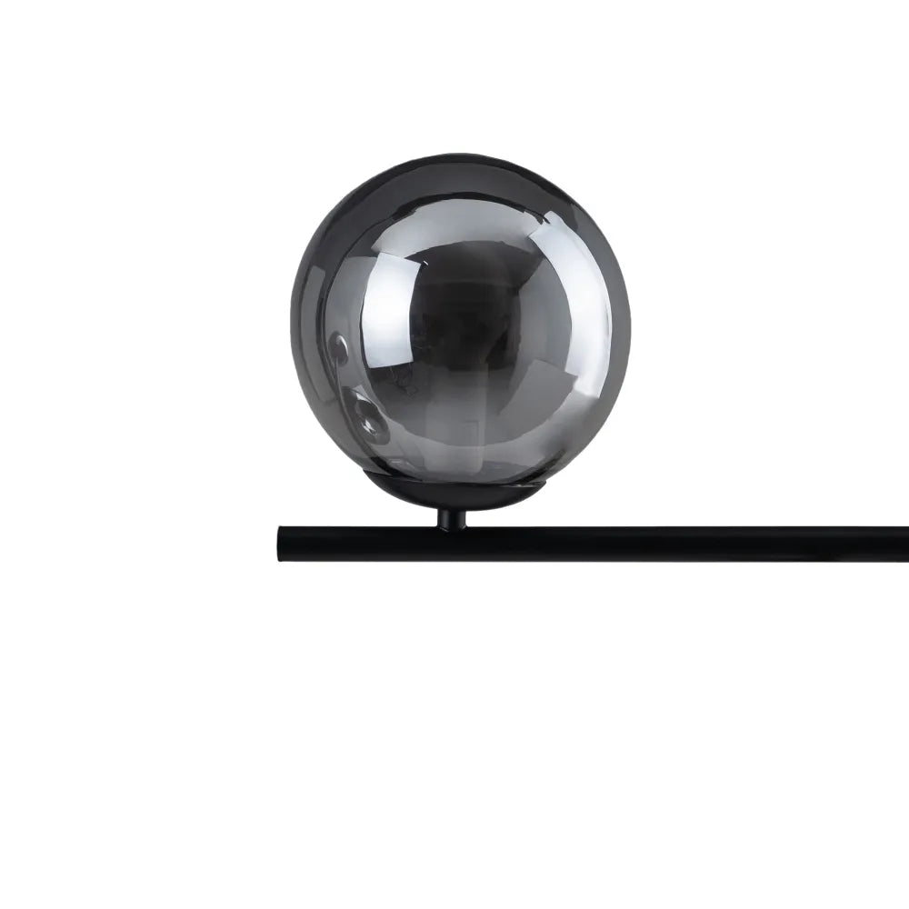 Lámpara de Techo Negro de Metal y Cristal - "Lamp-3"