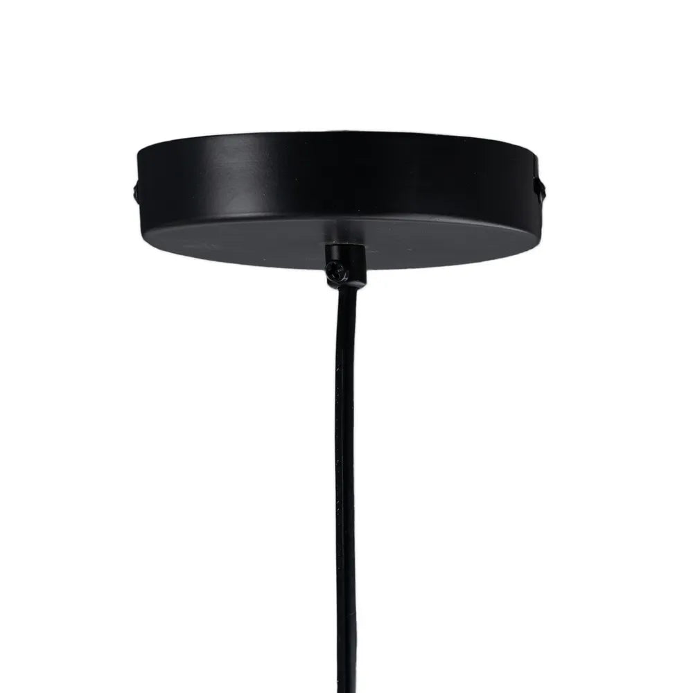 Lámpara de Techo Negro de Metal y Cristal - "Lamp-4T"