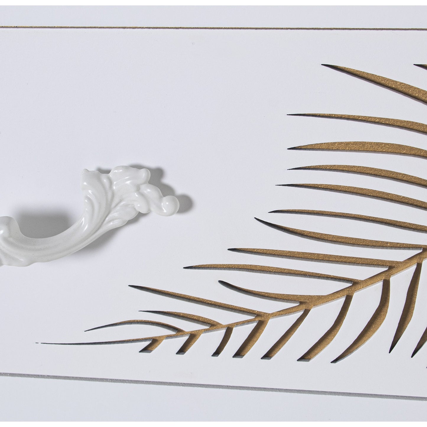 Consola de Madera de Abeto con 2 Cajones – Relieve