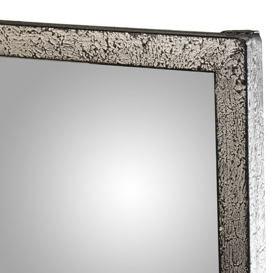 Espejo Ventana de Metal Negro Desgastado "LOFT" - 80x80cm