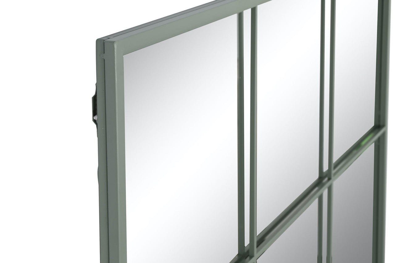 Espejo Ventana de Metal Verde Pastel - “NOE” - 120x90cm