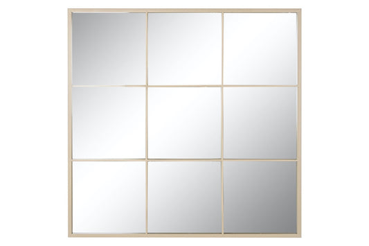 Espejo Ventana de Metal Beige Pastel - “NOE” - 90x90cm