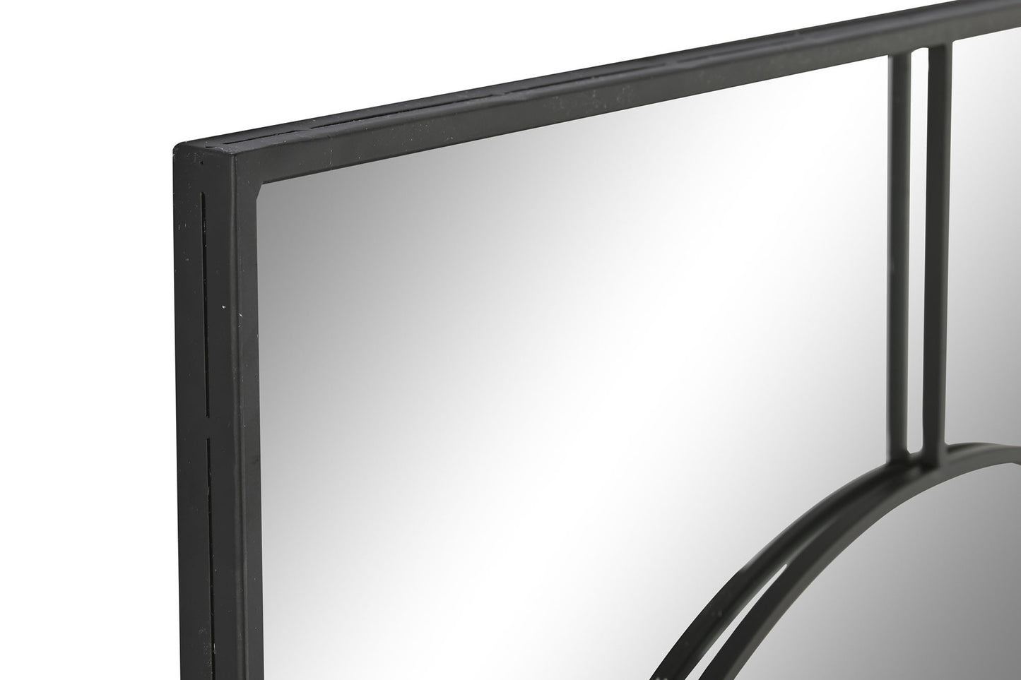 Espejo de Pared de Hierro Negro con Diseño Geométrico "ANXI" - 90×180cm