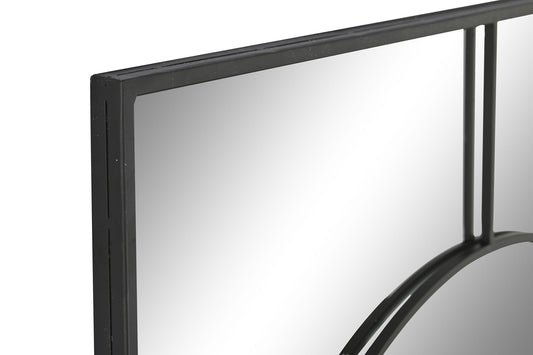 Espejo de Pared de Hierro Negro con Diseño Geométrico "ANXI" - 90×180cm