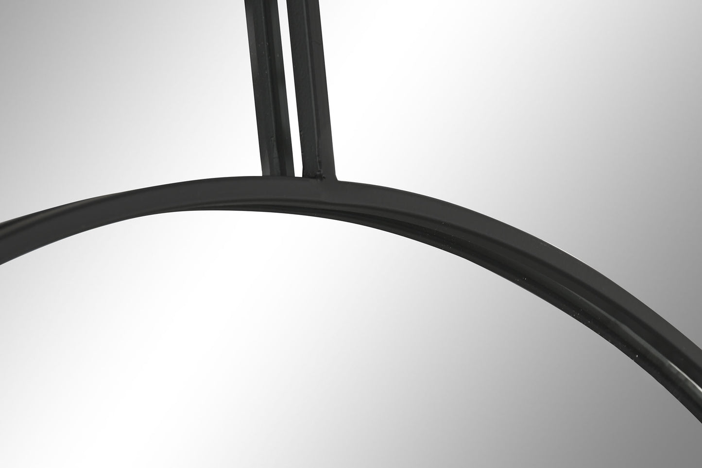 Espejo de Pared de Hierro Negro con Diseño Geométrico "ANXI" - 90×180cm