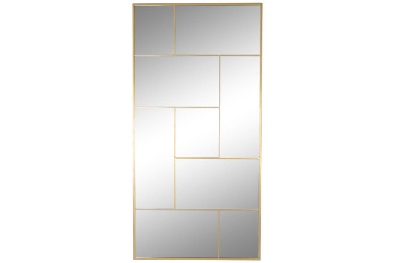 Espejo Ventana de Metal Dorado - "Anxi" - 90x180cm