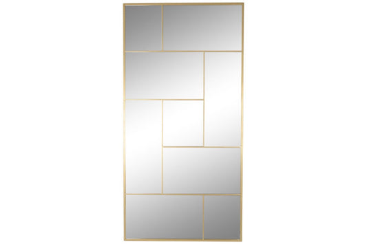 Espejo Ventana de Metal Dorado - "Anxi" - 90x180cm