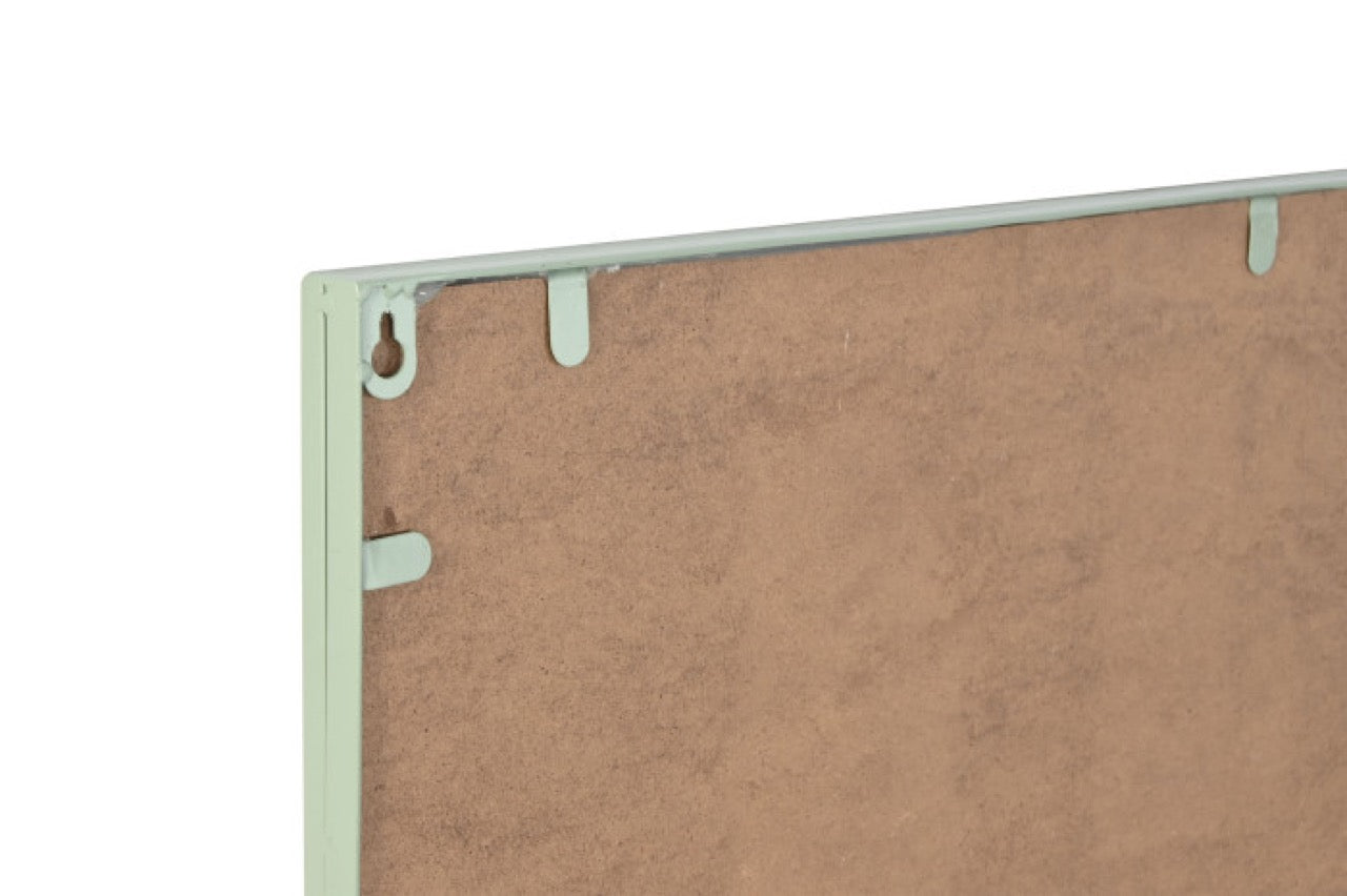 Espejo Ventana de Metal Verde Pastel - “NOE” - 122x122cm