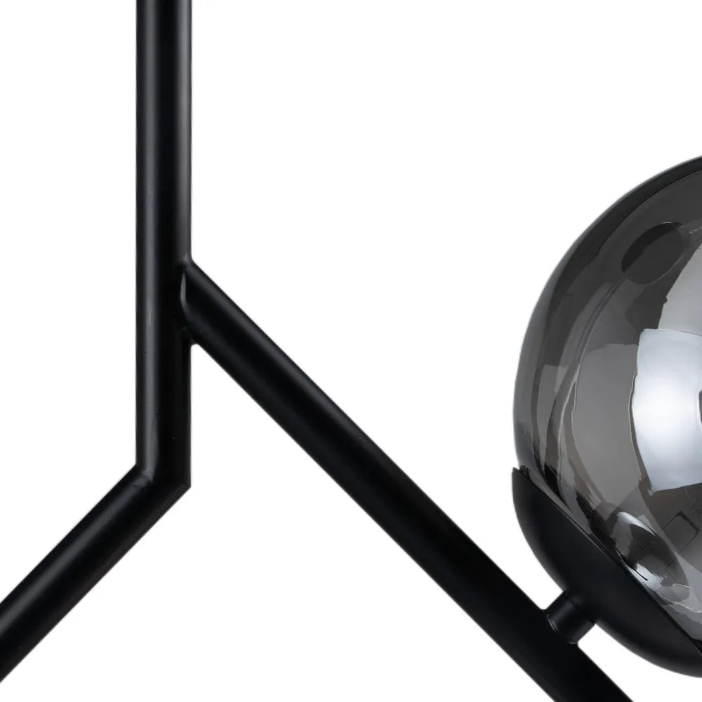 Lámpara de Techo Negro de Metal y Cristal - "Lamp-2"