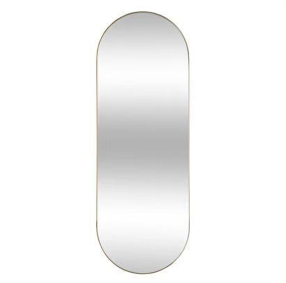 Espejo Ovalado de Metal Dorado - “Sirena”