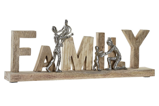 Figura Decorativa de Mango y Personas de Aluminio - “Family”