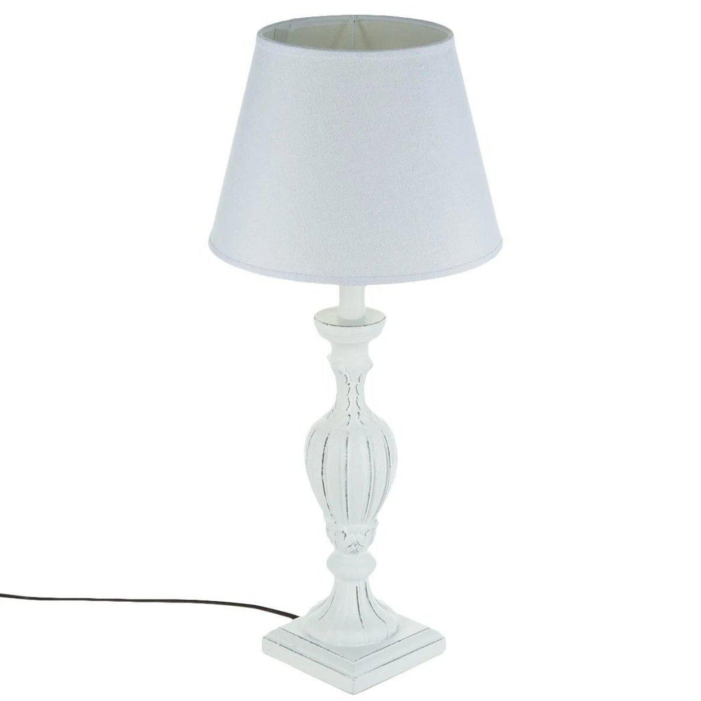 Lámpara Blanca de Madera Tallada - “Renzo”-ivvidek