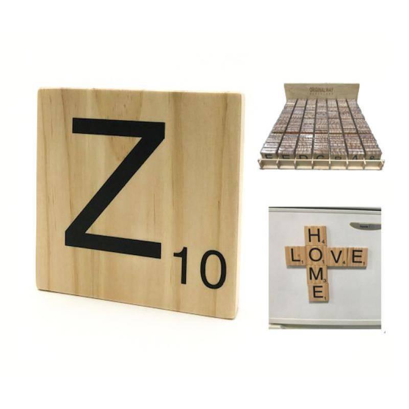 Letras decorativas Scrabble grandes de madera natural para pared –  Letrasynombres