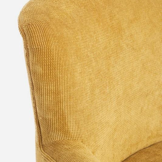 Sillón Mostaza de Madera efecto Pana - “Chenille”-ivvidek