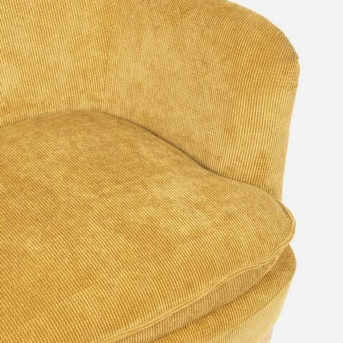 Sillón Mostaza de Madera efecto Pana - “Chenille”-ivvidek