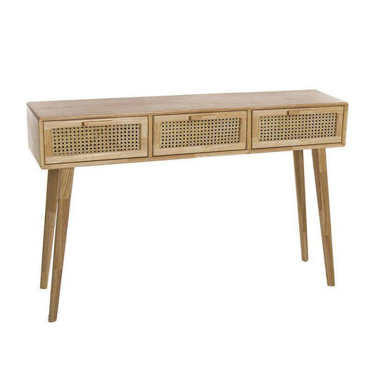 Consola de Madera Ratán "Rejilla" - 110 x 30 x 78cm-ivvidek