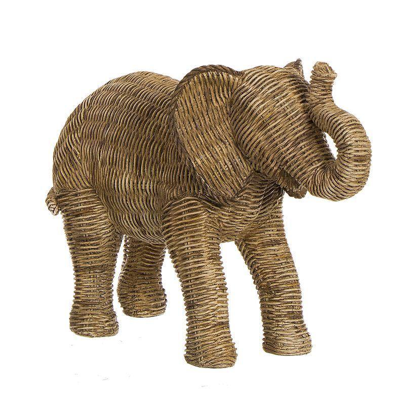 Figura Decorativa Elefante Efecto Ratán-ivvidek